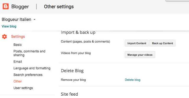 Come eseguire il backup completo dei blog di BlogSpot