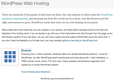 bluehost wordpress