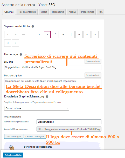 Yoast-generali-Settings