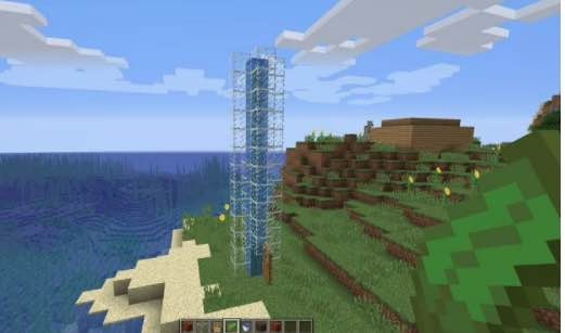 Come realizzare un ascensore per l'acqua in Minecraft