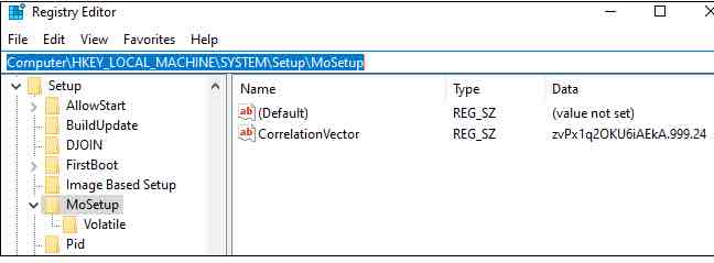 HKEY_LOCAL_MACHINE\SYSTEM\Setup\MoSetup