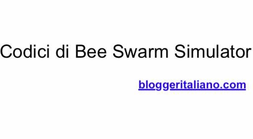 Al momento stai visualizzando Codici di Bee Swarm Simulator (Luglio 2023)