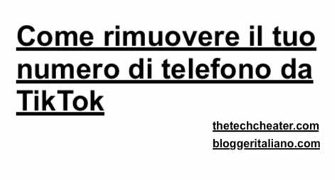 Al momento stai visualizzando Come rimuovere il tuo numero di telefono da TikTok