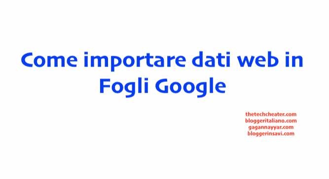 Scopri di più sull'articolo Come importare dati web in Fogli Google