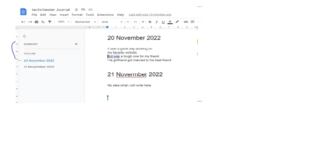 Come utilizzare Google Docs come diario