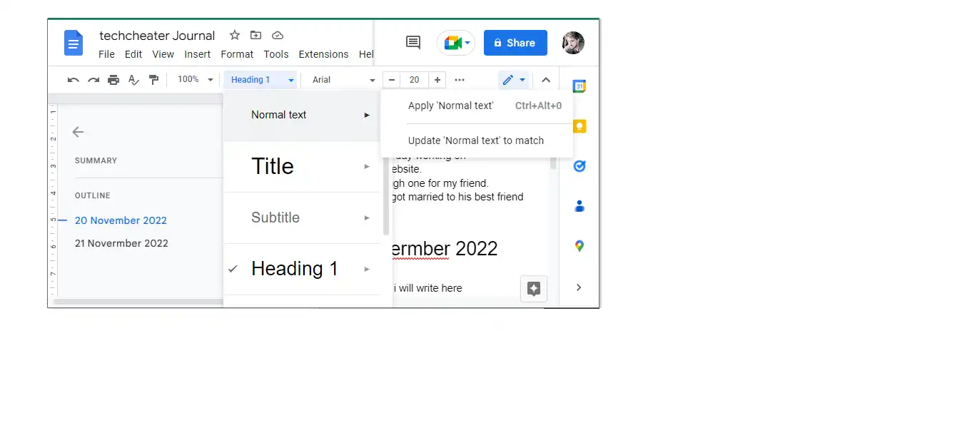 Come utilizzare Google Docs come diario